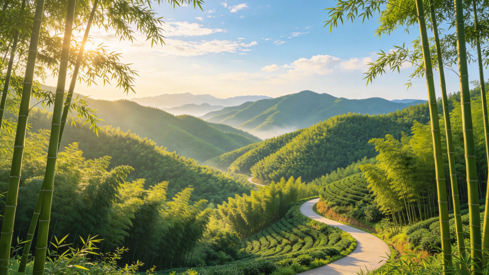 安吉竹海山林风光